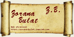 Zorana Bulat vizit kartica